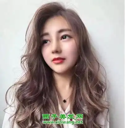 日系二八分刘海长发发型图片女生二八分刘海时尚又洋气