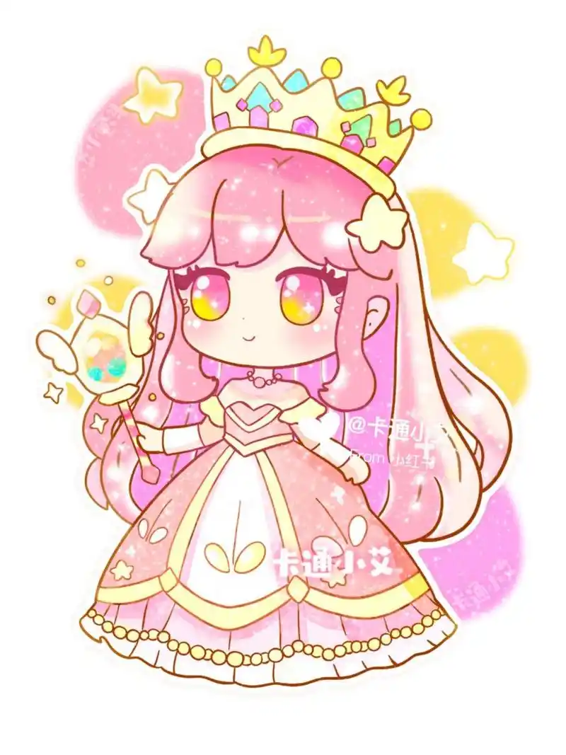 十二星座星空公主 原创星座设计公主简笔画 超可爱的卡通十二星座星空