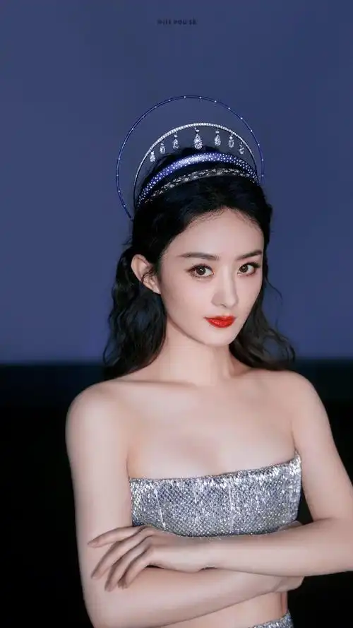 赵丽颖水晶吊坠头冠##赵丽颖品牌晚宴视频
