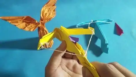 折纸大全弓弩一儿童手工折纸弓箭简单好玩折纸王子视频教程手工折纸