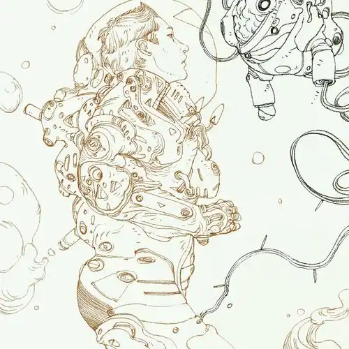 插画师simongoinard一组人物线性插画