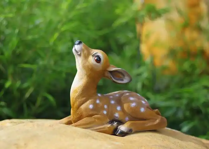 花园庭院客厅创意摆设 家居装饰树脂工艺品梅花鹿摆件一对 包邮图片_9