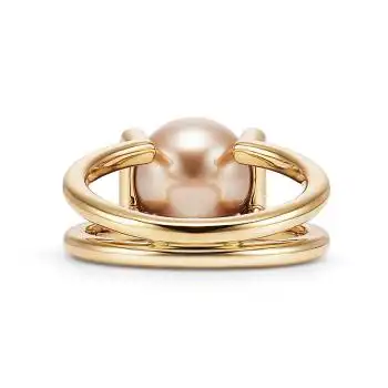 尚品城tiffany蒂芙尼女士戒指18南洋珍珠优雅气质生日礼物 18 5