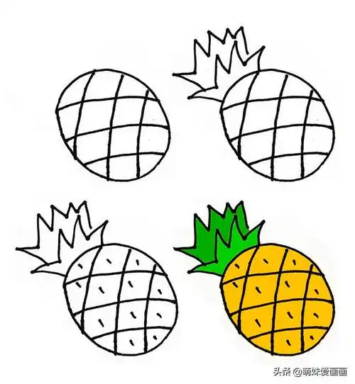 水果简笔画素材|画一画你喜欢的水果,简单易学
