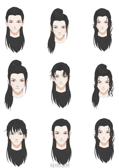 古风男性的发型设计