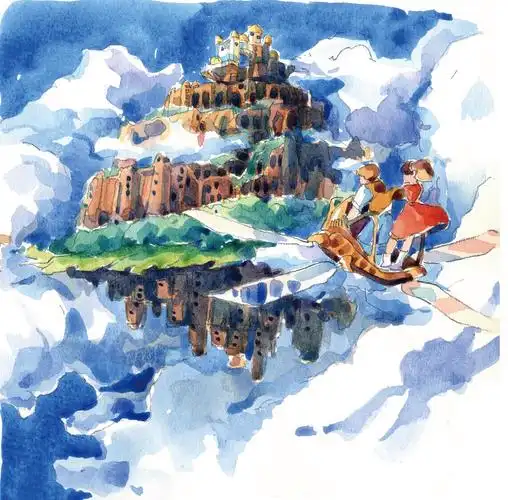 天空之城|纯艺术|绘画|绘南画北 - 原创作品 - 站酷 (zcool)