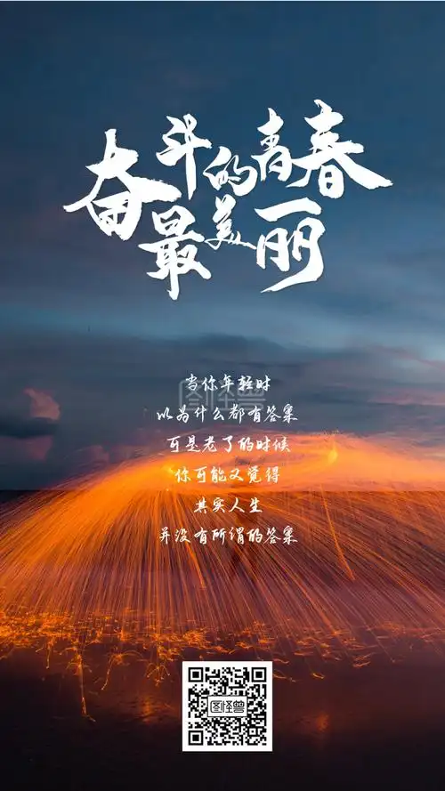 摄影风大气简约励志正能量手机海报