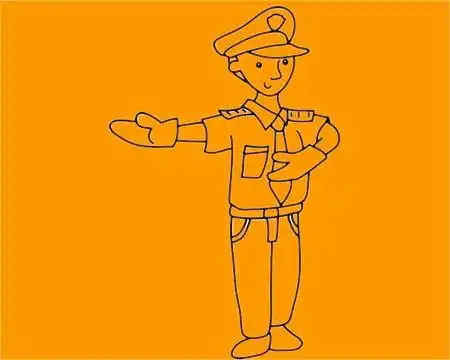 警察叔叔简笔画图片