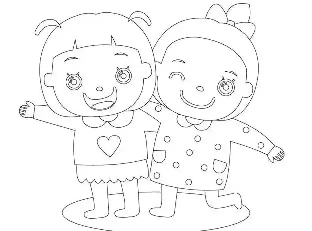 我们都是好朋友简笔画我们都是好朋友简笔画中班