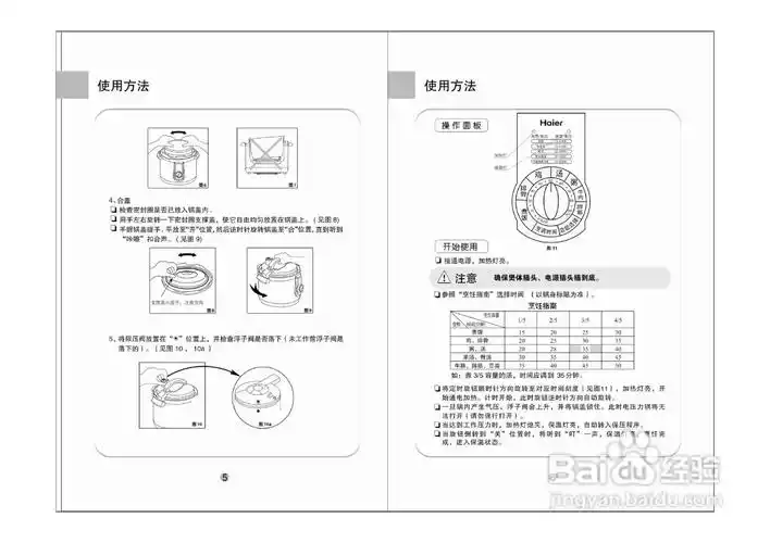 海尔cyj601数码型压力锅使用说明书
