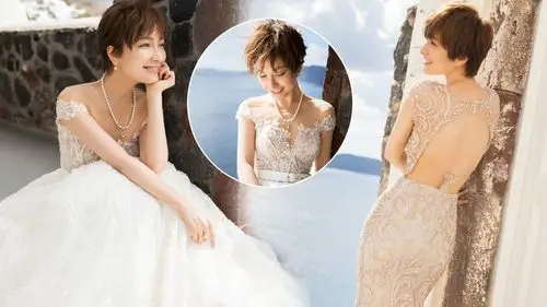 吴昕化身"新娘"晒婚纱照 秀美背展婀娜身姿