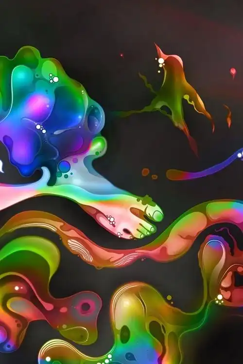 炫彩的抽象画 iphone 壁纸