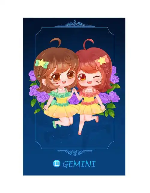 《12星座小姐姐q版形象》