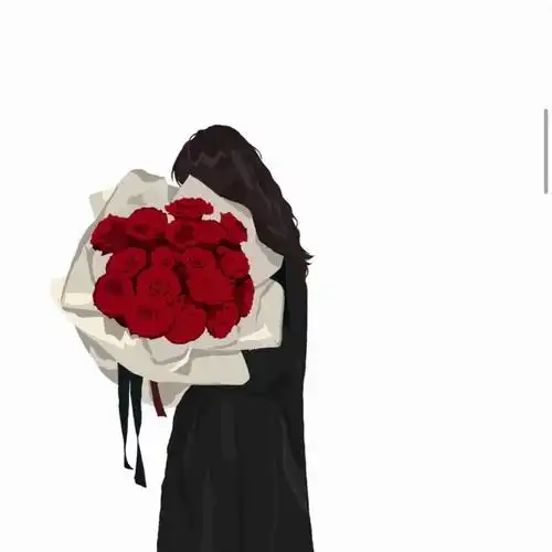 有没有类似这样的拿着花的头像? - 知乎