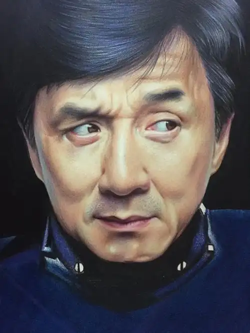 彩铅手绘成龙大哥