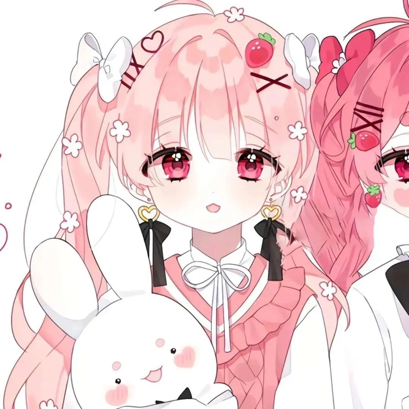 二次元动漫闺蜜头像|只有装作无所谓