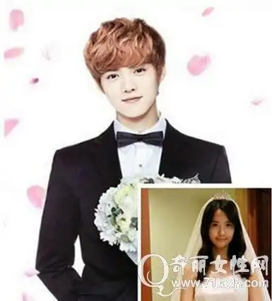 鹿晗因跑男人气越来越高,近日,网上传出鹿晗与林允儿的结婚照片,照片
