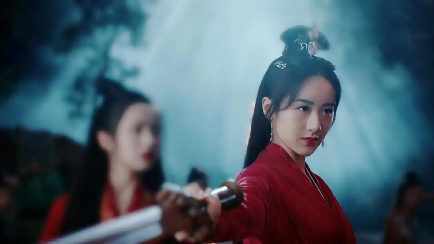 袁冰妍《听雪楼》红衣剧照图片壁纸