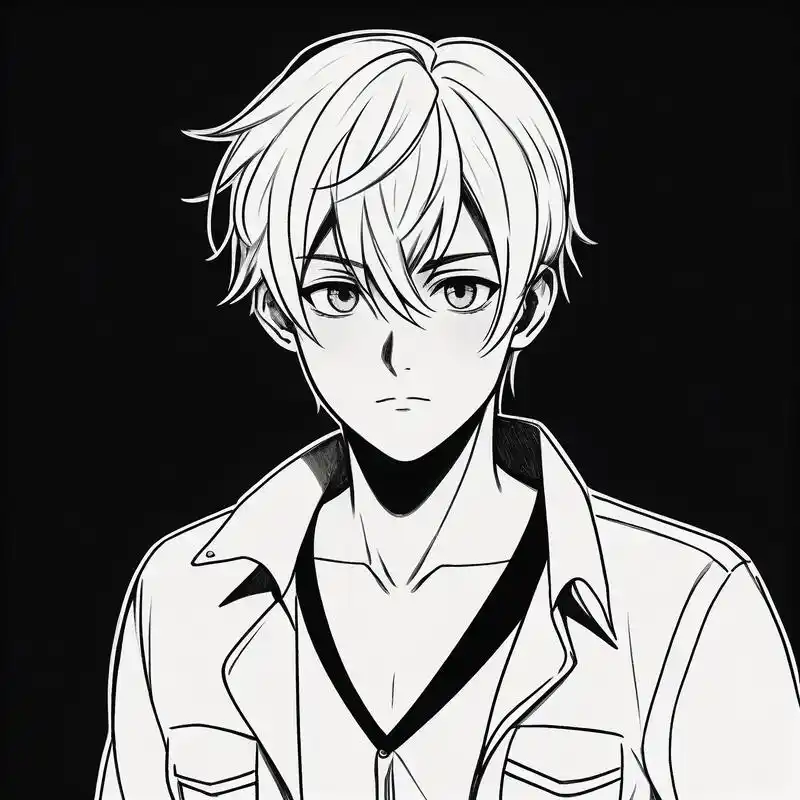 黑白素描男生头像,冷酷又帅气90 谁不爱黑白素描风格的男生头像呢?