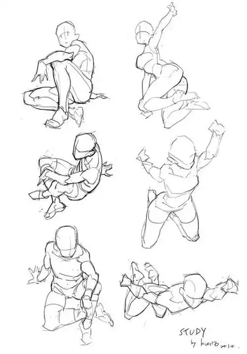 动漫人物pose素材