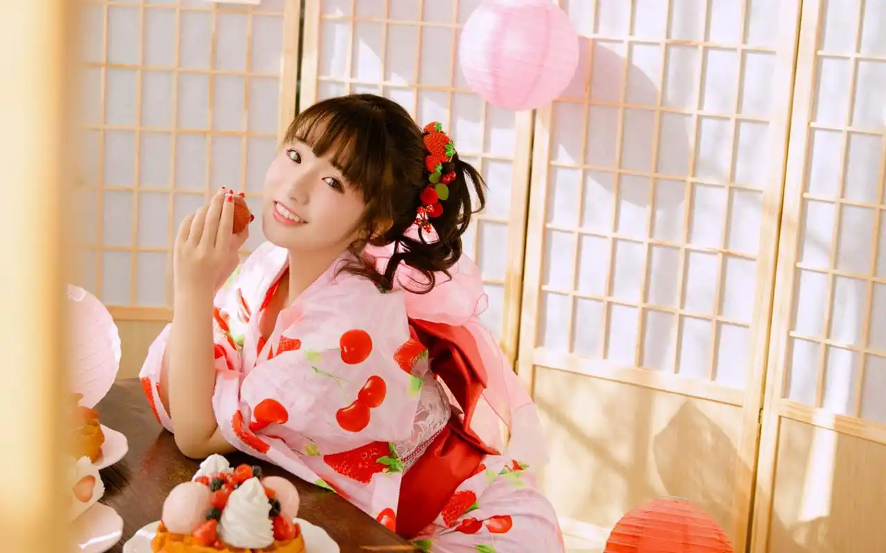 可爱美少女户外摄影高清电脑壁纸图片