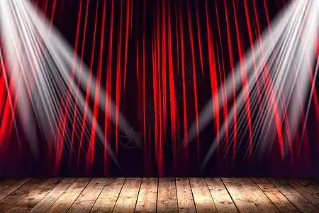 光木板舞台背景设计图片