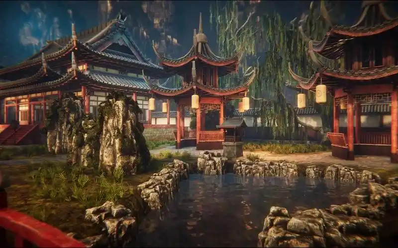 【虚幻5场景分享】古风建筑城池 ue5 asian architecture_哔哩哔哩