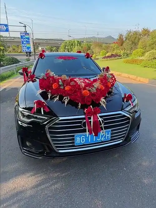 大v高级婚车装饰车头花主车花车拉花结婚布置头车花套装车队网红