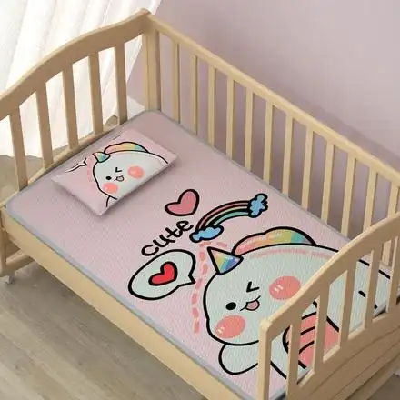 婴儿凉席冰丝席透气吸汗儿童宝宝床单人小凉席可水洗夏幼儿园席子