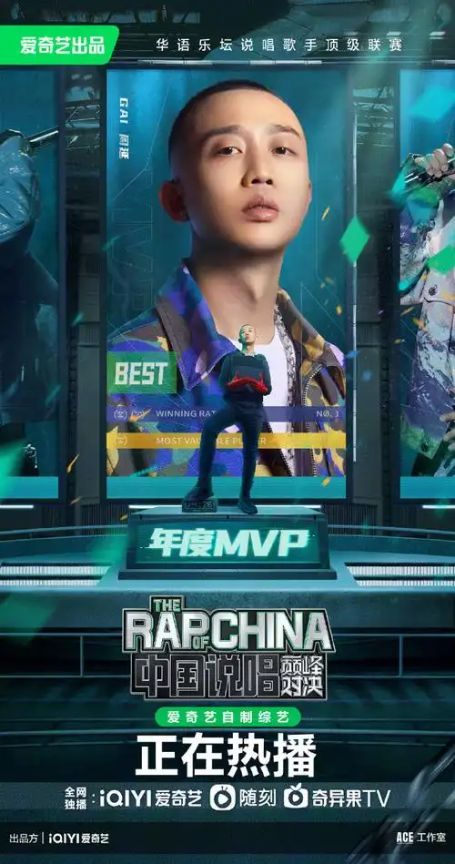 获得华语乐坛说唱歌手顶级联赛#中国说唱巅峰对决#2022「年度mvp」!