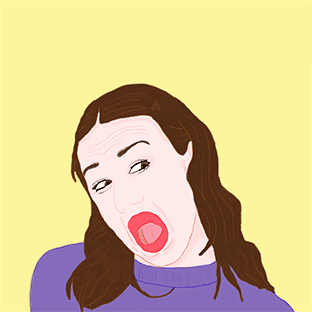 长发美女张嘴红唇眨眼gif动图_动态图_表情包下载_soogif