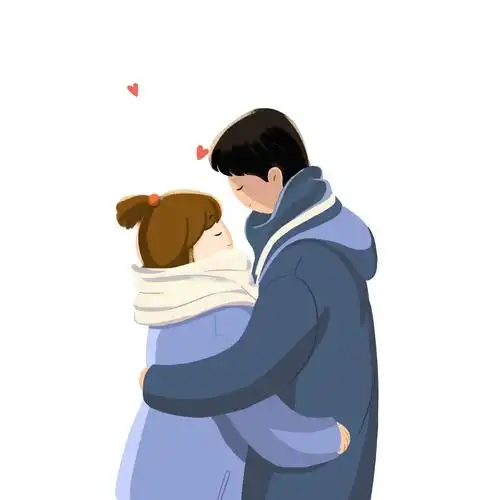 卡通情侣人物520情人节拥抱元素gif动态图情侣人物元素