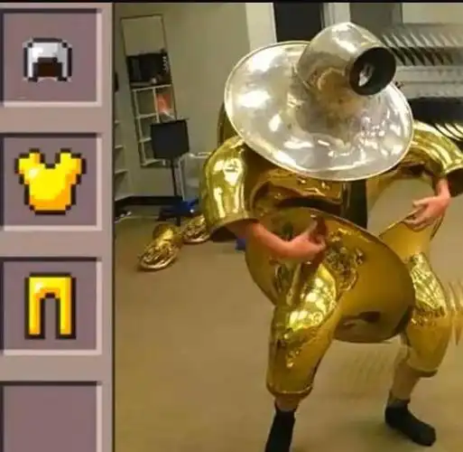 我的世界被玩坏的装备栏和合成表这或许是最搞笑的黄金套装了