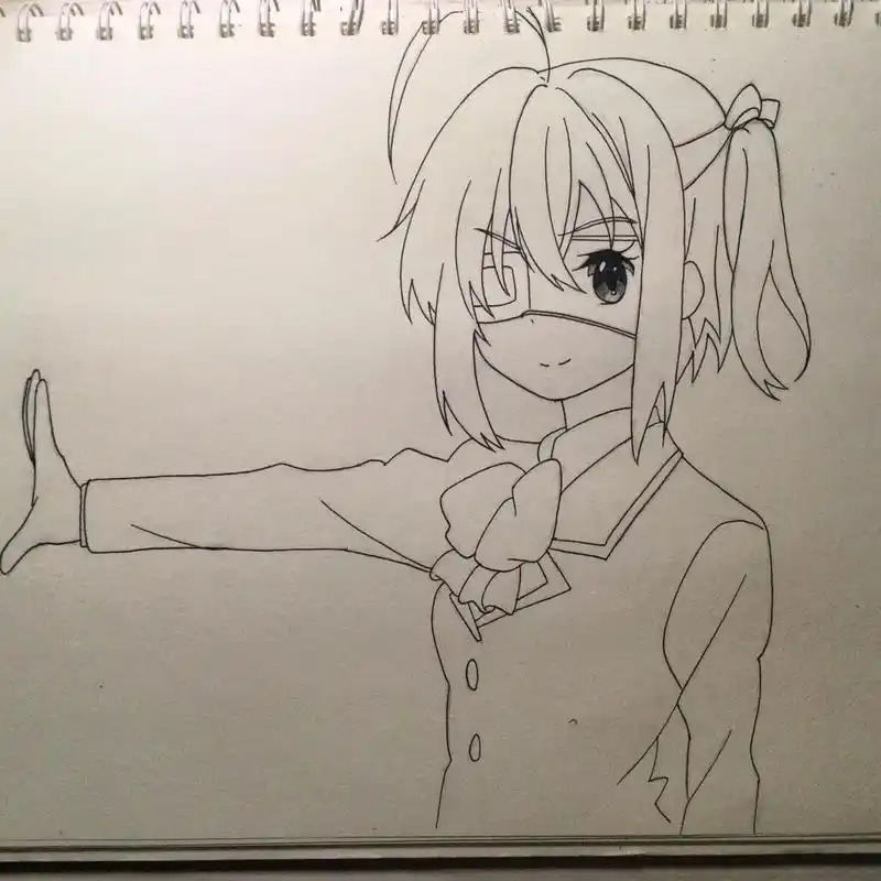 绘画 #动漫手绘 #临摹 #中二病也要谈恋爱  樱花03针 - 抖音