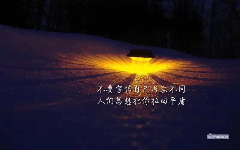 壁纸图片大全 唯美 > 雪地上的灯正能量励志文字壁纸