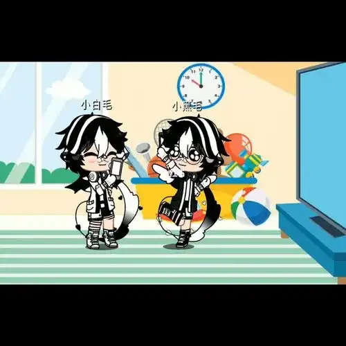 小黑毛和小白毛cp