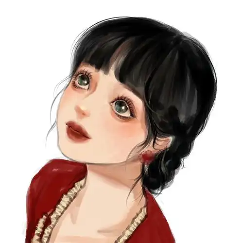 女生手绘头像