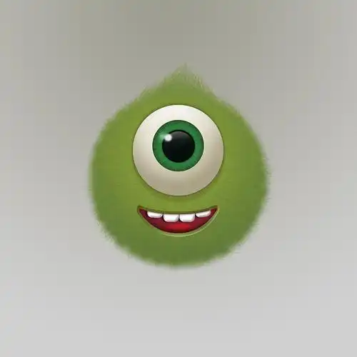 大眼绿毛怪.(临摹)