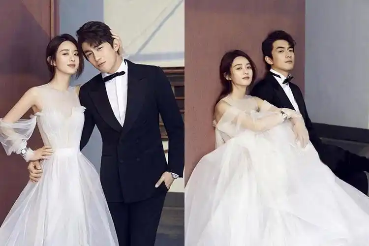 和她留下最美的时刻,那就是他们的结婚照,虽然林更新还没有结婚,但小