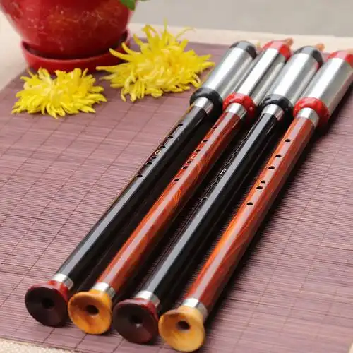 横吹竖吹两用黑檀木红木巴乌乐器儿童初学演奏fg调音准耐用横吹竖吹