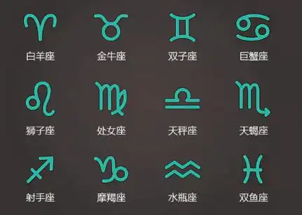 十二星座记忆符号图案