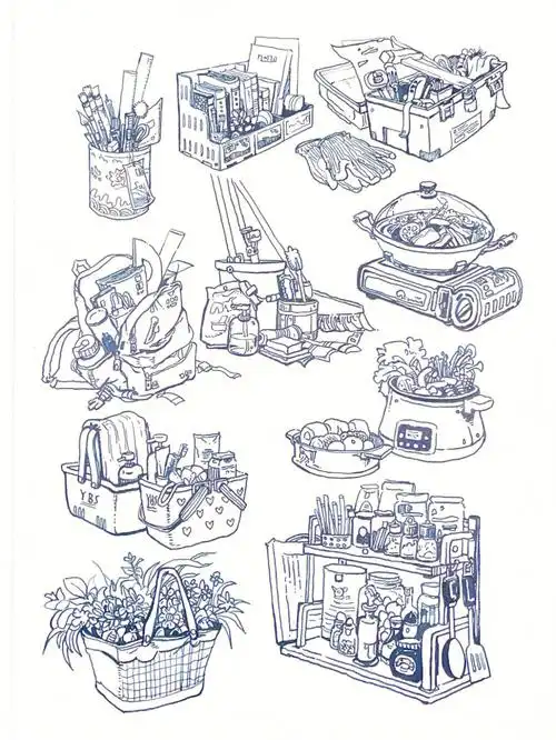 钢笔速写小物件练习仿佛回到考前班