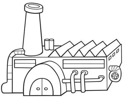 钢铁工厂简笔画