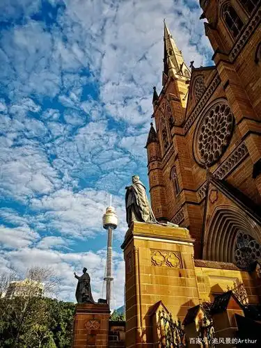 悉尼圣玛丽大教堂的天空