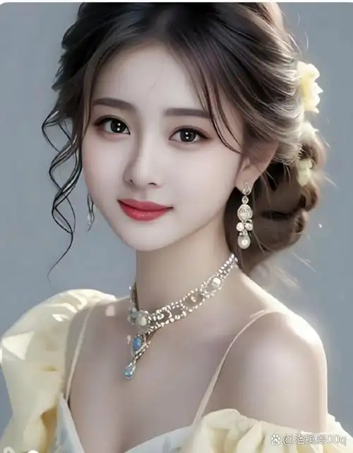 看这位女神,皮肤白皙如玉,一头黑色卷发飘逸迷人.