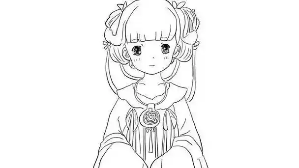古风简笔画人物女 好看的古风简笔画人物