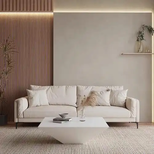奶油风科技布艺极简约小户型现代沙发