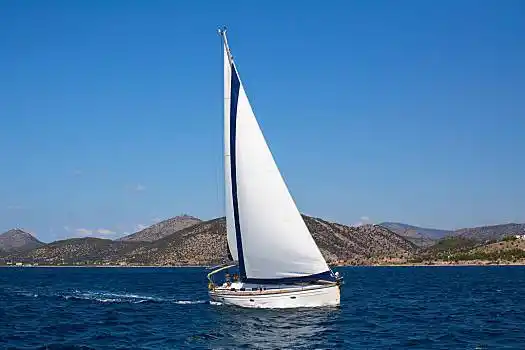 帆船,白色,游艇,帆,海中