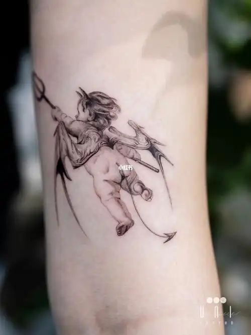 tattoo单针作品小恶魔