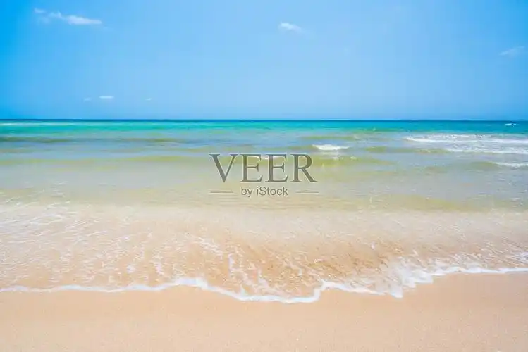 沙滩和海浪背景照片摄影图片